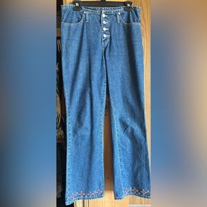 Jean pants with Embroidery”LOVVEEE”!!!